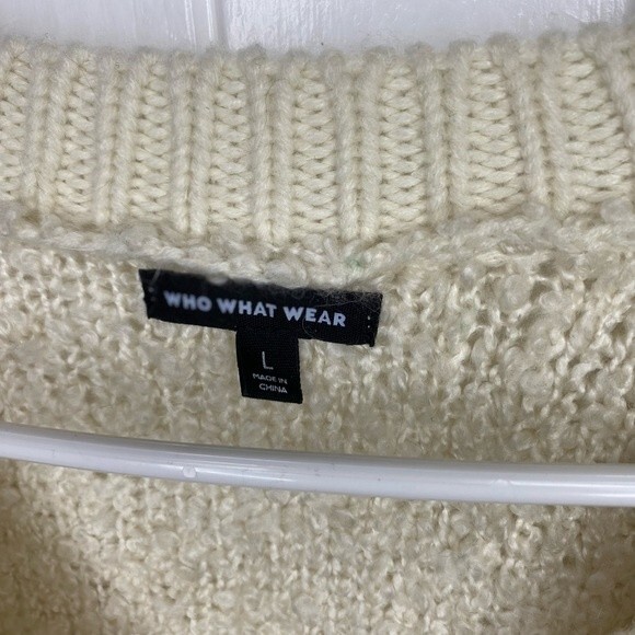 Who What Wear oversize sweater, size L, ivory - Picture 3 of 5